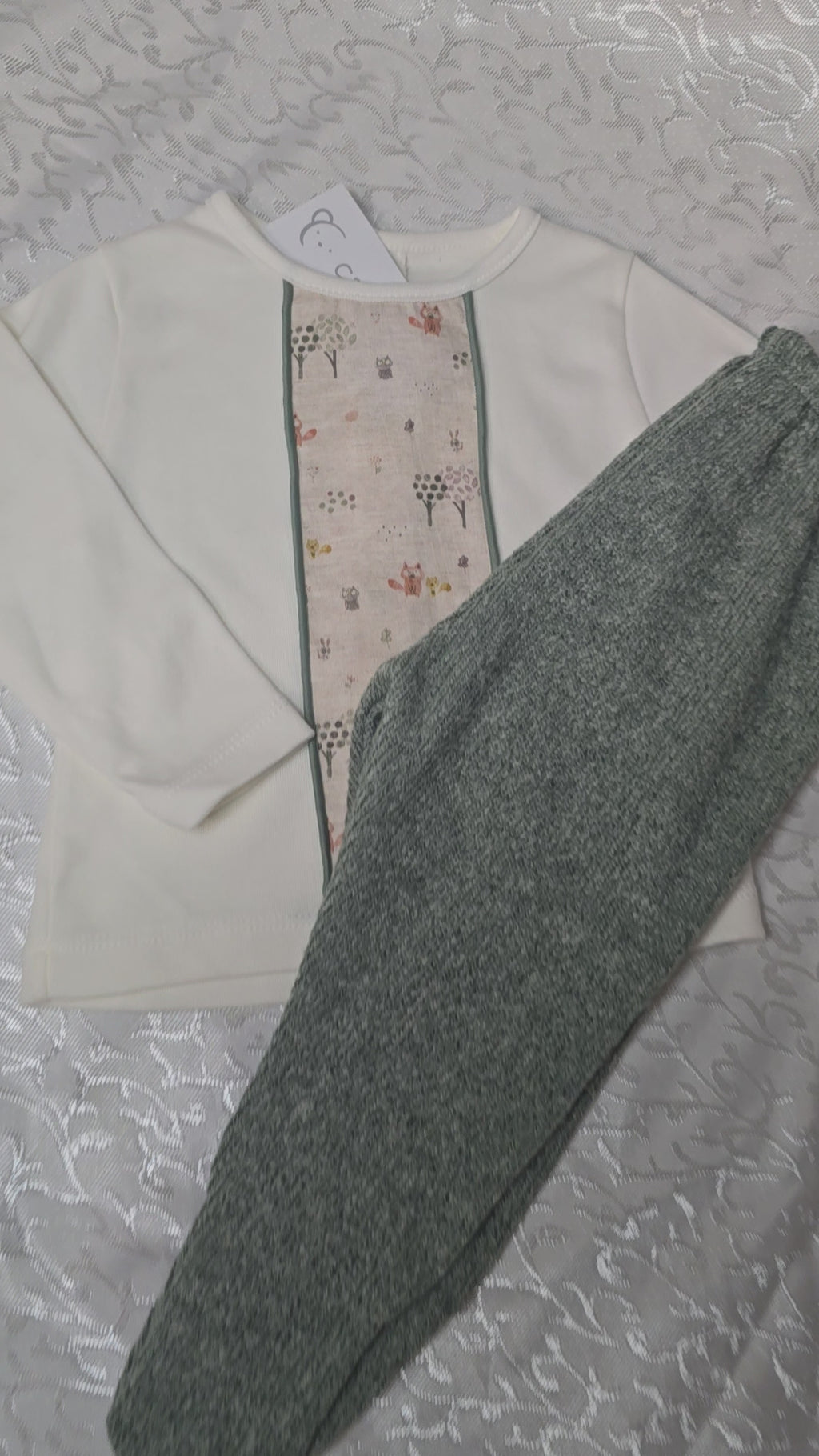 Baby Woodland 2-Piece Set – Sage Green