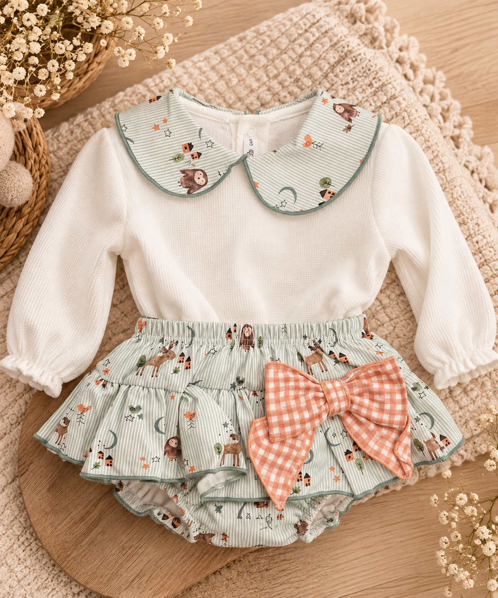 Baby Girl Printed Ruffle 2-Piece Set