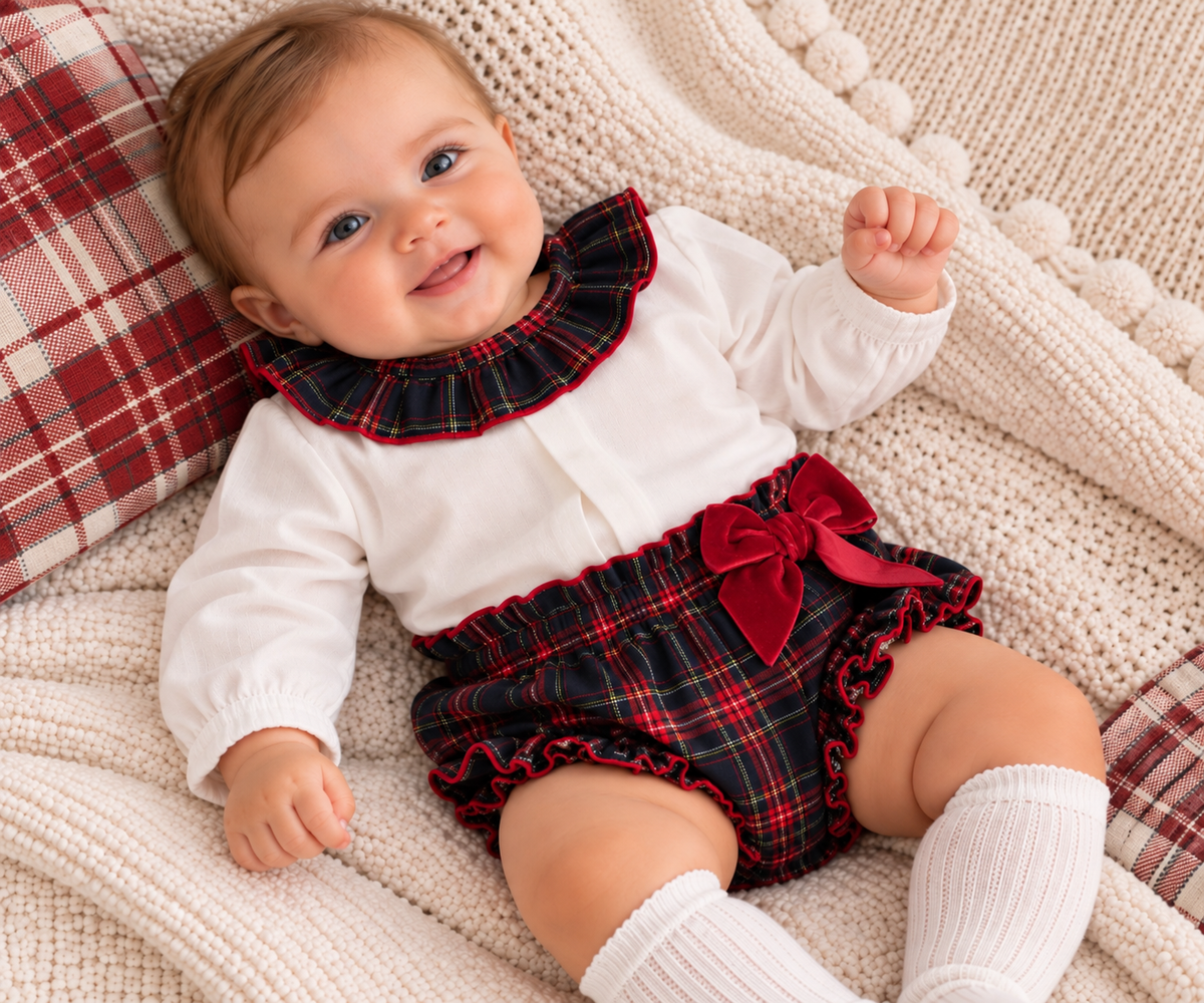 Baby Girl Tartan Ruffle 2-Piece Set