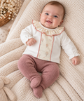 Conjunto de 2 Peças para Bebé Menina com Balões de Ar Quente – Rosa Velho