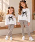 Girls Plaid Bow 2-Piece Set