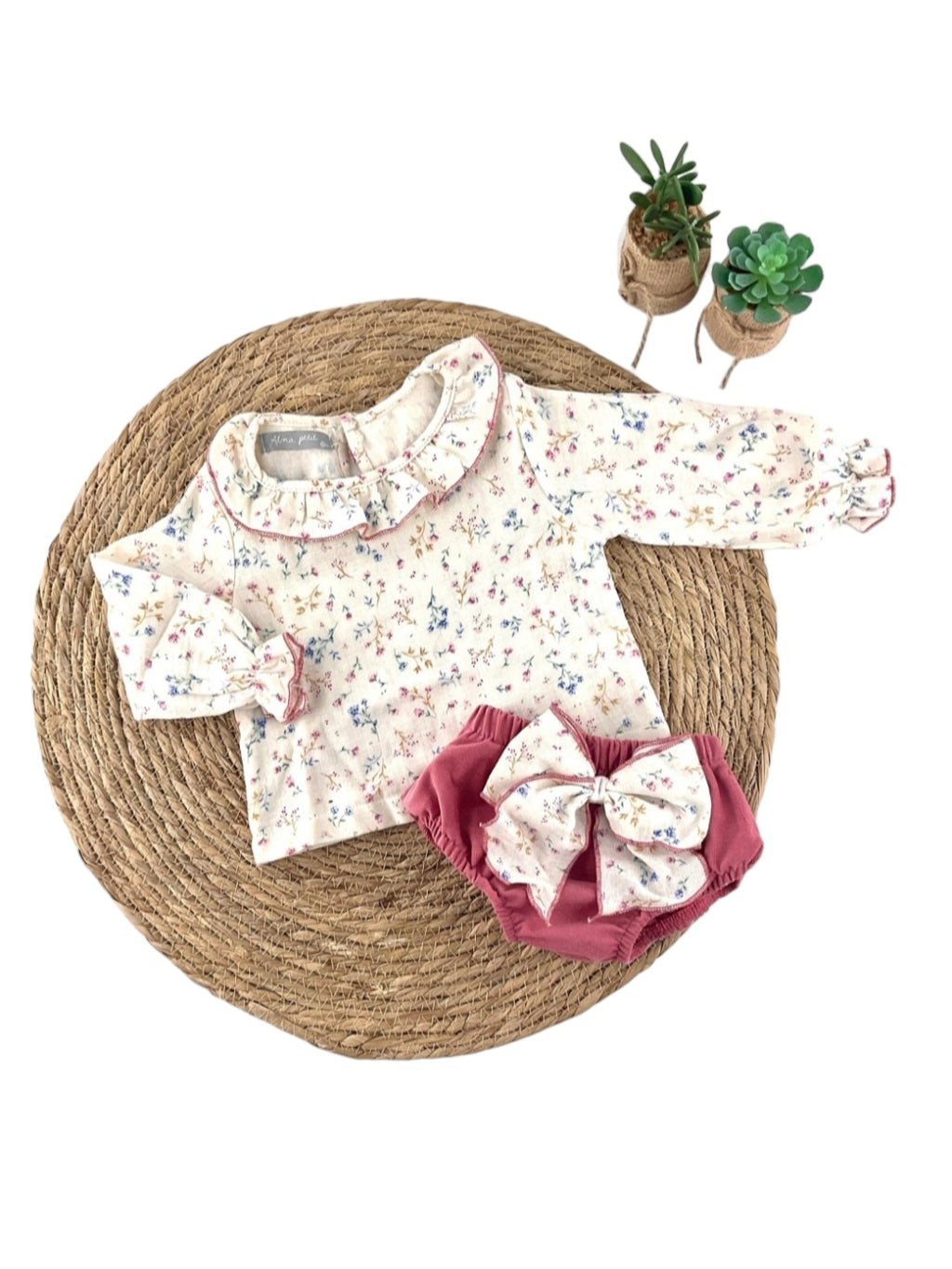 Baby Girl Floral & Dusty Rose 2-Piece Set