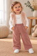 Conjunto de 3 Peças para Menina – Rosa Blush