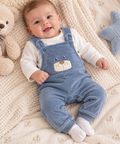 Baby Blue Bear Dungaree Set – 2 Pieces